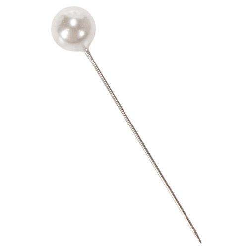 Pärlhuvudstift Vit Ø10mm 60mm
