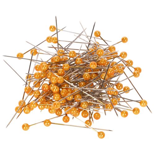 Orange pärlhalsade nålar för blomstertillbehör, Ø4 mm, 40 mm, 150 stycken