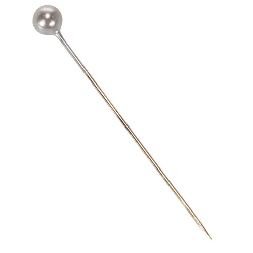 Pärlhalsade blomster- och dekorationsnålar, silver, Ø4 mm, 40 mm, 150 stycken | Floristik24.se