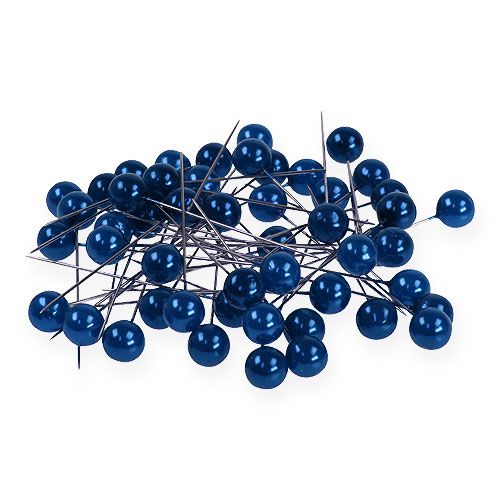 Pärlhuvudstift Blå Ø10mm 60mm