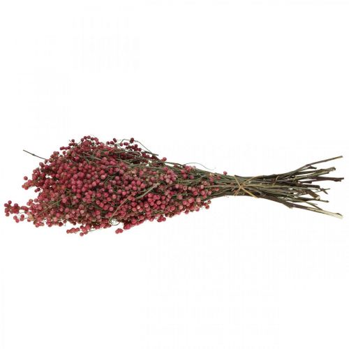 Floristik24 Pepparbär, torkade blommor, advent, rosépeppar, vinterdekorationer L40–45cm 200g