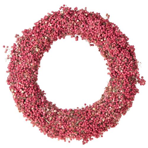 Pepparkrans rosa pepparbär krans torkad krans Ø30cm