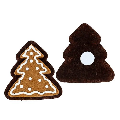 Floristik24 Filt klistermärke pepparkakorgran 4,5 cm 12st
