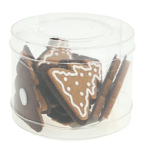 Floristik24 Filt klistermärke pepparkakorgran 4,5 cm 12st