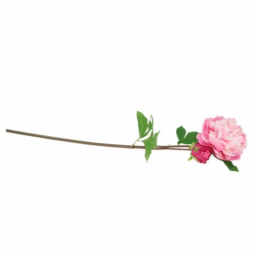Floristik24 Pion konstgjord blomma med blomma och knopprosa 68cm