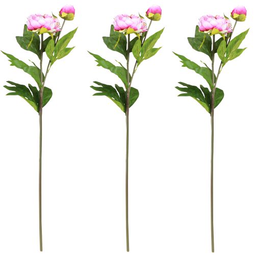 Artikel Pioner Långstammiga konstgjorda blommor Rosa 70cm 3st