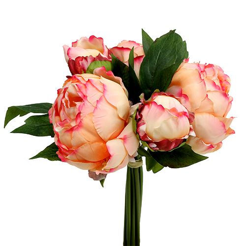 Floristik24 Pionbukett persika 30 cm