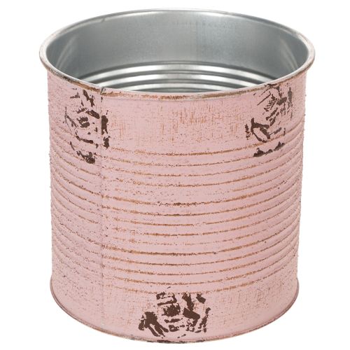 Artikel Kruka, antik ros, dekorativ metalllåda, vintage, Ø15,5 cm H15 cm