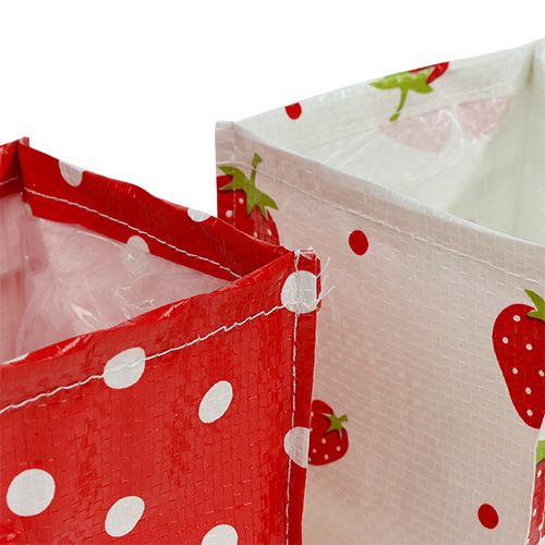 Floristik24 Växtlåda 10x10cm 8st. röd vit