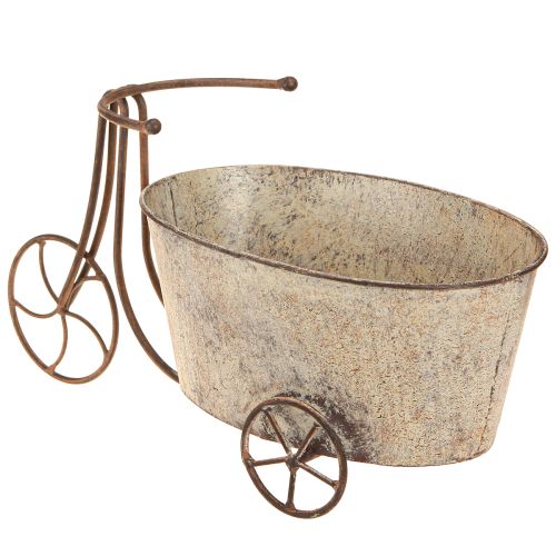 Artikel Planteringscykel blomkruka cykel rostgrå 34×16×18cm