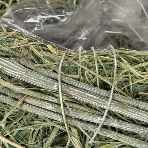 Dekorativt hjärta av naturgräs med folieinlägg, 14 cm, 2 stycken | Floristik24.se