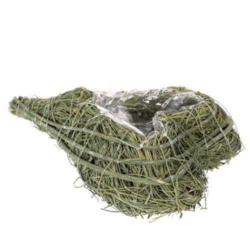 Växthjärta av naturmaterial med folieinlägg, 22 cm, 2 stycken | Floristik24.se