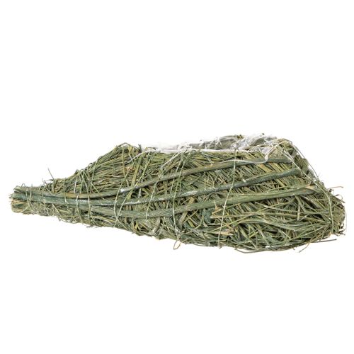 Växthjärta av naturmaterial med folieinlägg, 22 cm, 2 stycken | Floristik24.se