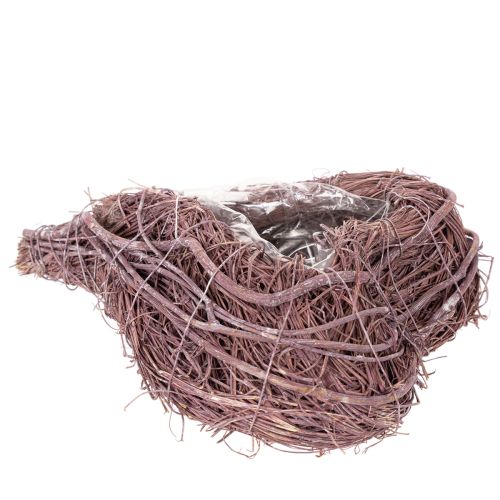 Dekorativt hjärta av kvistar med planteringsfolie, 20 cm, 2 stycken | Floristik24.se