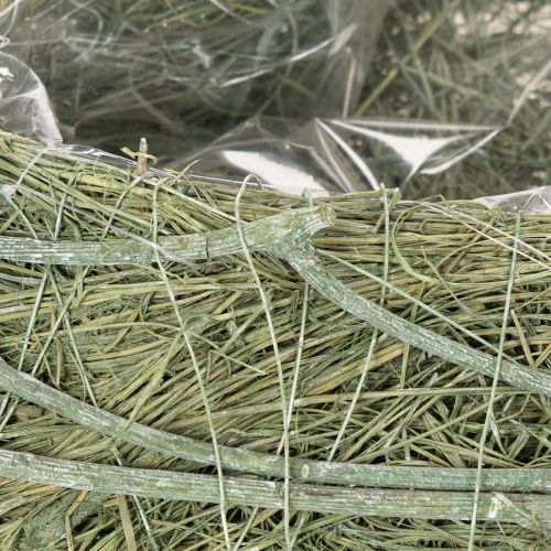 Hjärtformad skål av naturgräs med planteringsfolie, 38 cm | Floristik24.se