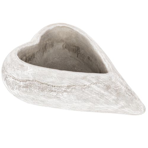 Dekorativ hjärtformad skål, grå; liten hjärtformad kruka, 19 cm köpa | Floristik24.se