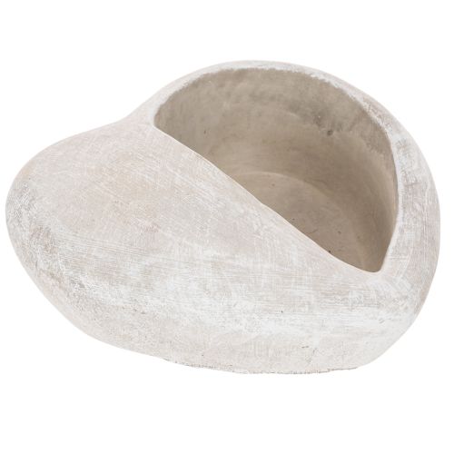 Hjärtformad kruka, gjuten sten, dekorativ kruka, 17 cm