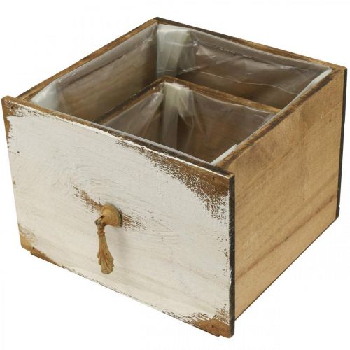 Floristik24 Plantlåda trälåda Shabby Chic 14/19cm set om 2