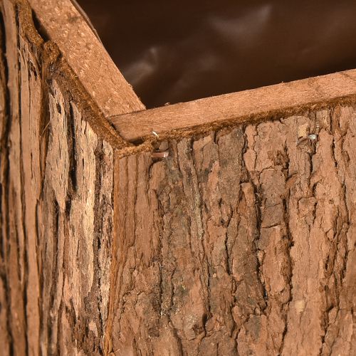 Artikel Träplanter avlång blomlåda tallbark 27×10 cm
