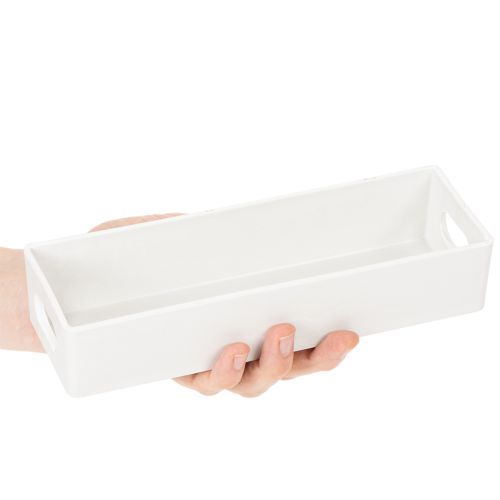 Rektangulär bricka med handtag för förvaring och bordsdekoration, 32 cm | Floristik24.se