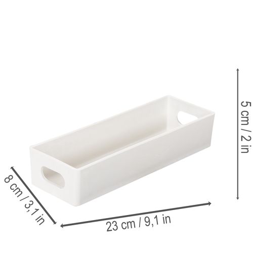 Rektangulär bricka med handtag för förvaring och bordsdekoration, 32 cm | Floristik24.se