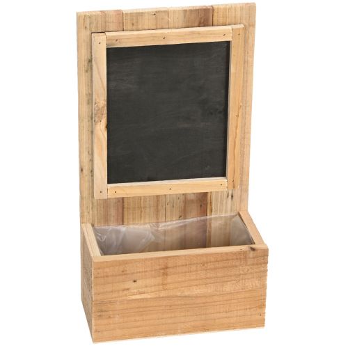 Floristik24 Växtlåda med träskiva Rustik blomsterlåda 20×11,5×36cm