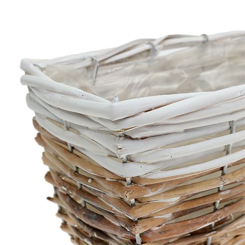 Floristik24 Växtlåda 31x13cm vit-natur