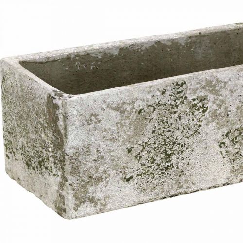 Floristik24 Planteringskruka i betong i antik utseende rektangulär kruka 30×8×7cm