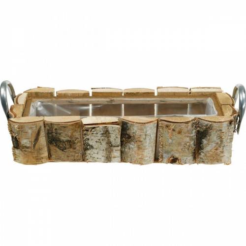 Floristik24 Växtlåda björk med handtag 40×15×13cm deco björkträ