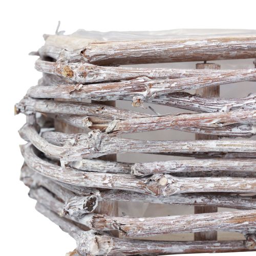 Floristik24 Växtlåda växtlåda grenar tvättade vita 30×17×12cm