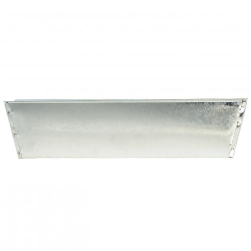 Floristik24 Växtlåda blomlåda metall silver 38x9,5x5cm