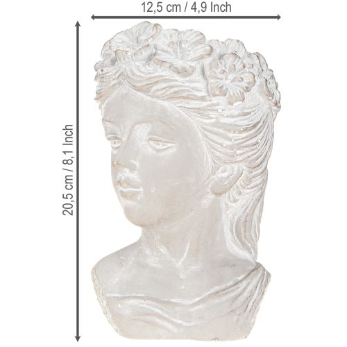 Artikel Planthuvud antik gjutstenskruka kvinna 12,5×12×20,5cm