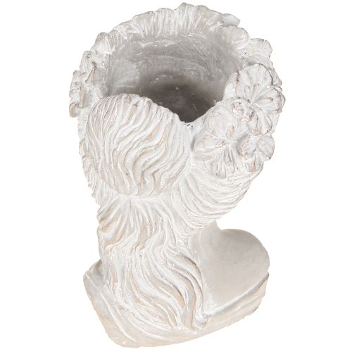 Artikel Planthuvud antik gjutstenskruka kvinna 12,5×12×20,5cm
