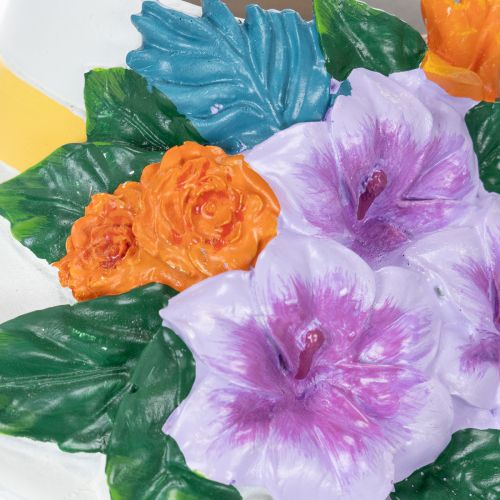 Artikel Blomvas kvinna i hatt med blommor krukdekoration för inomhus- och utomhusbruk 20 cm