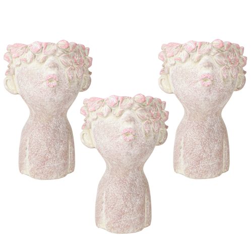 Artikel Växthuvud kyss mun byst för plantering rosa 18cm 3 st