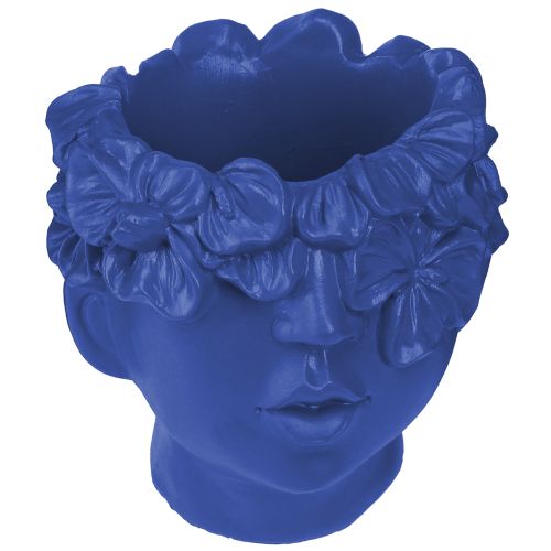 Artikel Planthuvud Polyresin Bust Planter Blå 13,5×13×14cm