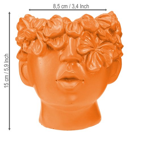 Artikel Plant Head Planter Byst Plant Kruka Orange 13,5×13×14cm