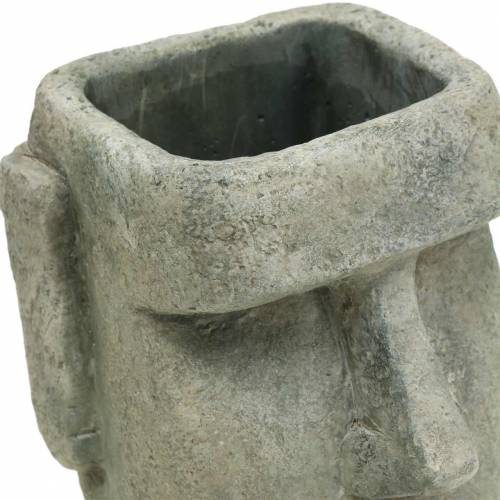 Floristik24 Växthuvud Moai byst grå H28cm