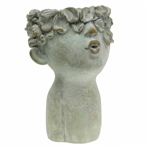 Floristik24 Växthuvud byst sten gjuten Ø17,5cm H26cm