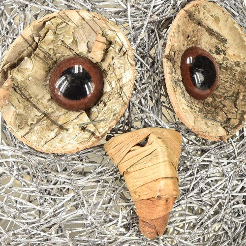 Artikel Växtkorg uggla vinranka vittvättad Ø14cm