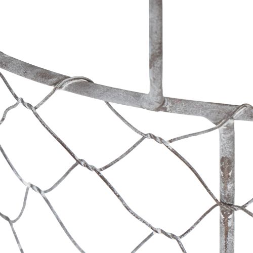 Artikel Växtkorg med insats, trådkorg, kruka, vårsilver, vitkalkad, shabby chic, Ø22cm H17,5cm