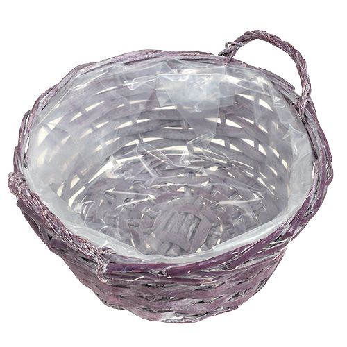 Floristik24 Växtkorg rund mörklila Ø20cm H10cm
