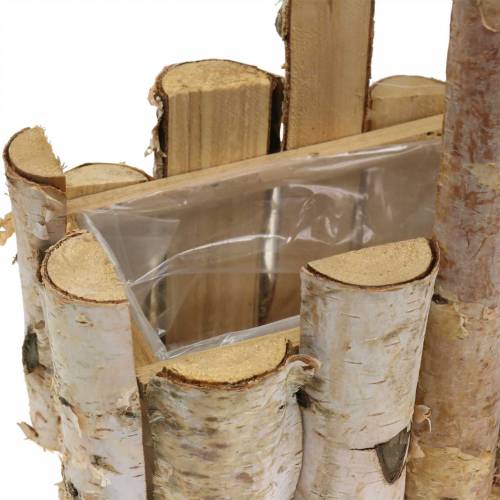 Floristik24 Plantera korg björkgrenar med handtag 24x14,5 cm H25,5cm