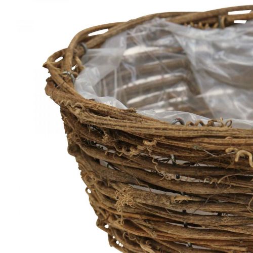 Floristik24 Plantkorg blomkruka rustika vinstockar Ø20/25/28cm set om 3