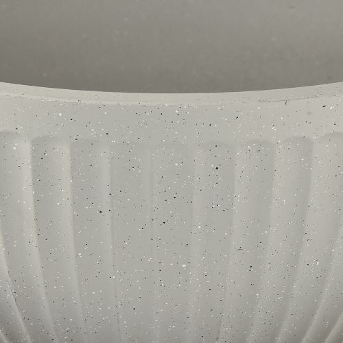Artikel Blomkruka plast grå melerad skål med spår Ø30cm