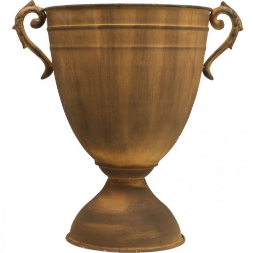 Kruka rost utseende kopp vas metall Ø22.5cm H32.5cm | Floristik24.se