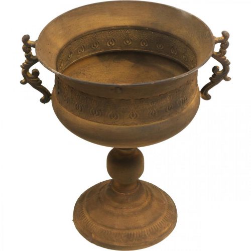 Floristik24 Planter rust look kopp vas stor metall Ø29cm H39cm