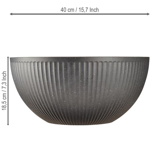 Artikel Krukskål plast antracit Ø40cm H18,5cm
