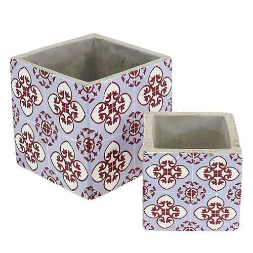 Floristik24 Växtpotten med orienteringsmönster 8cm x8cm / 11cm x 11cm