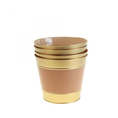 Artikel Planteringskruka blomkruka metall cachekruka Ø13cm H12cm 4st